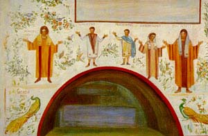 Personnes priantes qu'on nomme orants dans les catacombes (Domaine public) Personnes priantes qu'on nomme orants dans les catacombes (Domaine public)