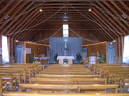 Intérieur de la Chapelle Notre-Dame du Lac Poulin en Beauce au Québec