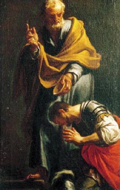 Le baptême du centurion Corneille par saint Pierre à Césarée par Francesco Trevisani dit Il Romano 1709 (Domaine public via Wikimedia Commons) Le baptême du centurion Corneille par saint Pierre à Césarée par Francesco Trevisani dit Il Romano 1709 (Domaine public via Wikimedia Commons)