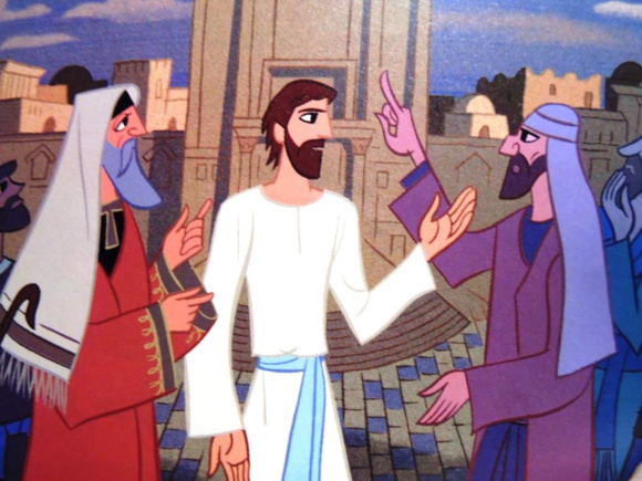Jésus discutant avec les pharisiens Marc 3, 20-35 (Crédits photo : portail kt42)