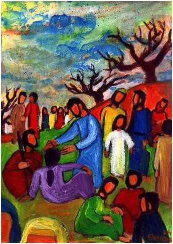 L'envoi des soixante douze disciples (Crédits photo : Bernadette Lopez, alias Berna dans Évangile et peinture)