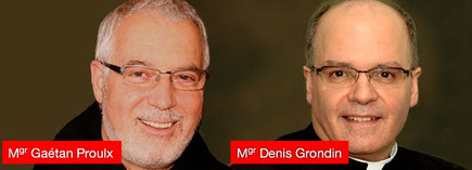 Nomination de deux nouveaux évêques auxiliaires à Québec: le père Gaétan Proulx o.s.m. et l'Abbé Denis Grondin