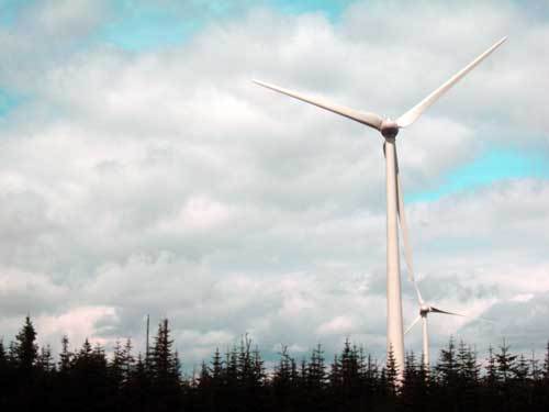 Éoliennes sur la Seigneurie de Beaupré du Séminaire de Québec (Crédits photo H. Giguère)