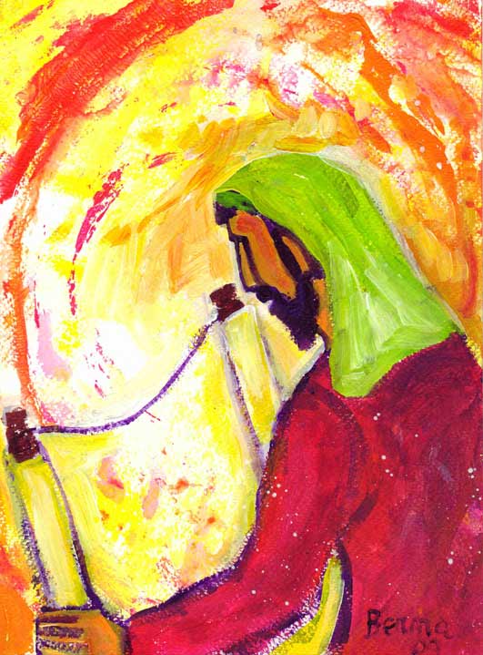 Jésus à la synagogue (Berna Lopez, www.evangile-et-peinture.org) Jésus à la synagogue (Berna Lopez, www.evangile-et-peinture.org)