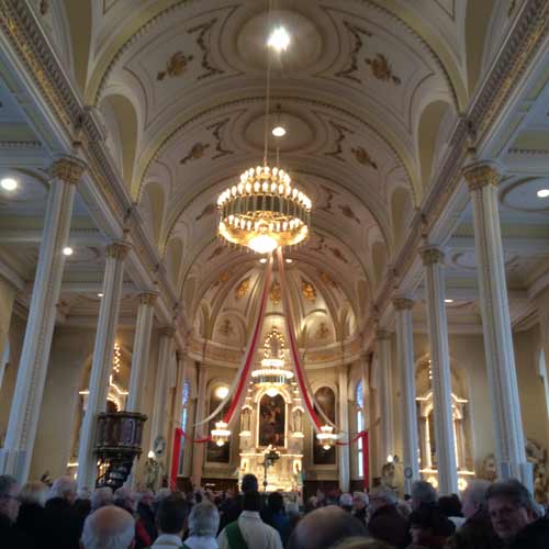 Intérieur de l'église de St-Joseph-de-Beauce inaugurée en 1867 (Crédits photo : H. Giguère)