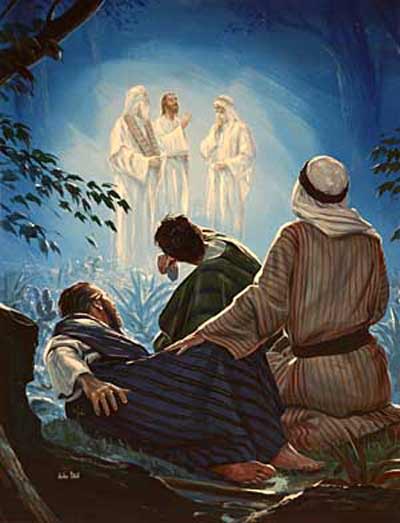 Les apôtres sur le mont Thabor lors de la Transfiguration de Jésus devant eux (Crédits photo : Sophia Center for Spirituality)