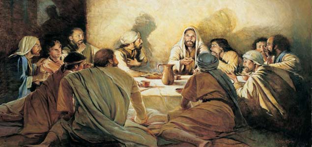 Jésus et les apôtres à la Cène (Crédits photo : Nanipeinture Eklablog)