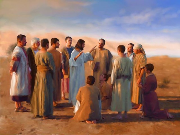 Les disciples écoutant les conseils de Jésus (Crédits photo : Catedral Nossa Senhora, Bosque, Campinas - Sao Paolo, Brésil)