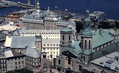 Vue d'ensemble du site du Séminaire de Québec  Vue d'ensemble du site du Séminaire de Québec