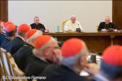 Le pape François s'adressant aux membres de la Congrégation des évêques (Photo de l'Osservtore Romano)
