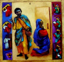 "The Widow and the Judge" Crédits photo : Nelly Bube. Elle est né en 1949 à Karaganda au Kazakhstan et il est résidant maintenant aux États-Unis. Depuis 2000, Bube illustre des scènes de la Bible dont, entre autres, 40 paraboles des évangiles. Domaine public. "The Widow and the Judge" Crédits photo : Nelly Bube. Elle est né en 1949 à Karaganda au Kazakhstan et il est résidant maintenant aux États-Unis. Depuis 2000, Bube illustre des scènes de la Bible dont, entre autres, 40 paraboles des évangiles. Domaine public.