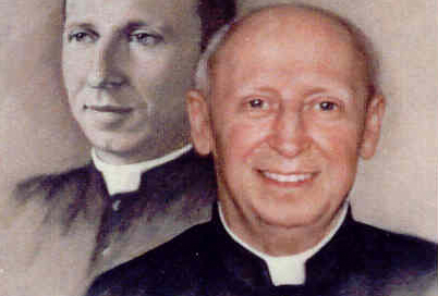 Photo-montage de l`abbé Gaston Savard lors de son 50e anniversaire de prêtrise