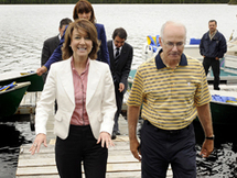 La ministre Nathalie Normandeau et le procureur du Séminaire de Québec La ministre Nathalie Normandeau et le procureur du Séminaire de Québec