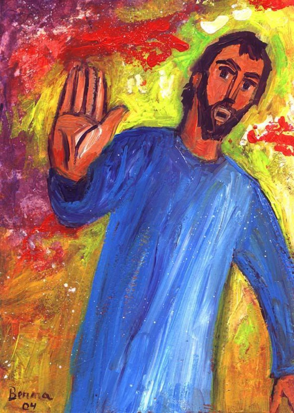 Tentation de Jésus au désert (Crédits photo : Bernadette Lopez, alias Berna dans Évangile et peinture ) Tentation de Jésus au désert (Crédits photo : Bernadette Lopez, alias Berna dans Évangile et peinture )