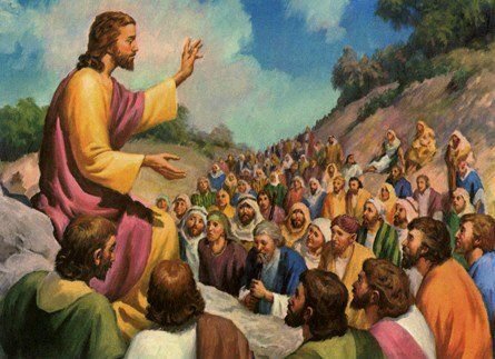 Jésus représenté prêchant sur la montagne (Crédits photo : Domaine public)