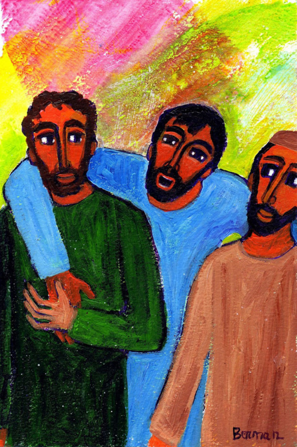 Crédits photo : Bernadette Lopez alias Berna dans Évangile et peinture Crédits photo : Bernadette Lopez alias Berna dans Évangile et peinture