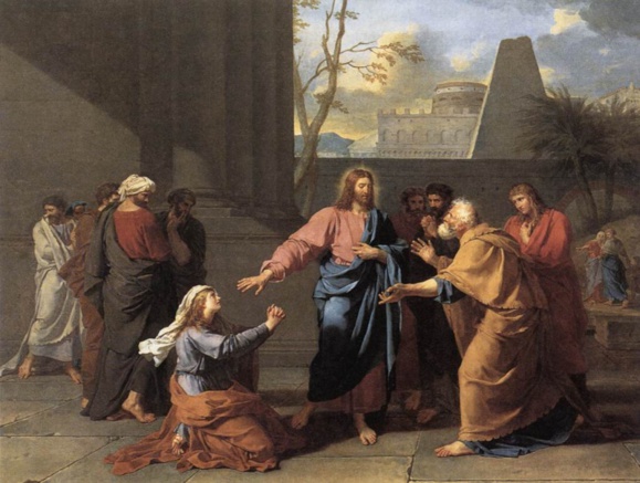 La veuve de Naïm implorant Jésus de lui redonner son fils. Jean-Germain Drouais (1763-1788), peintre français de l'école de David. Domaine public. La veuve de Naïm implorant Jésus de lui redonner son fils. Jean-Germain Drouais (1763-1788), peintre français de l'école de David. Domaine public.