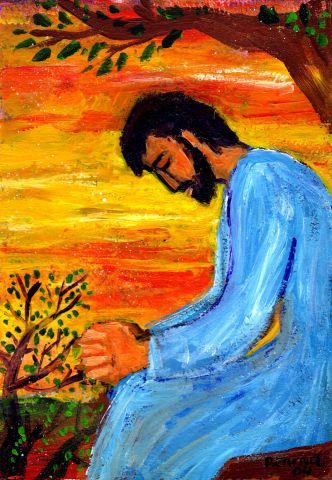 Crédits photo : Bernadette Lopez, alias Berna dans Évangile et peinture Crédits photo : Bernadette Lopez, alias Berna dans Évangile et peinture