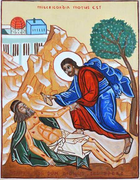 Icône du bon samaritain (Crédits photo : Église syro-orthodoxe-francophone Paris)