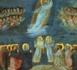 L'Ascension du Christ par Giotto di Bondone (1267-1337). Chapelle des Scrovegni de Padoue. Chef-d’œuvre de la peinture aux couleurs intenses – le fameux bleu de Giotto. (Domaine public WikiArts)